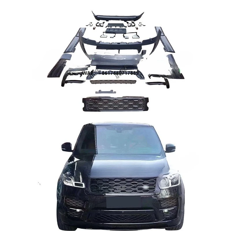 For  Range Rover Vogue SVO Body Kit Front Rear Bumper Side Skirts Exhaust Tips Retrofit Kit 2018-Up