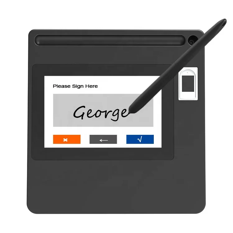 5 inch fingerprint bank signature 5080LPI handwriting digital electronic signature pad