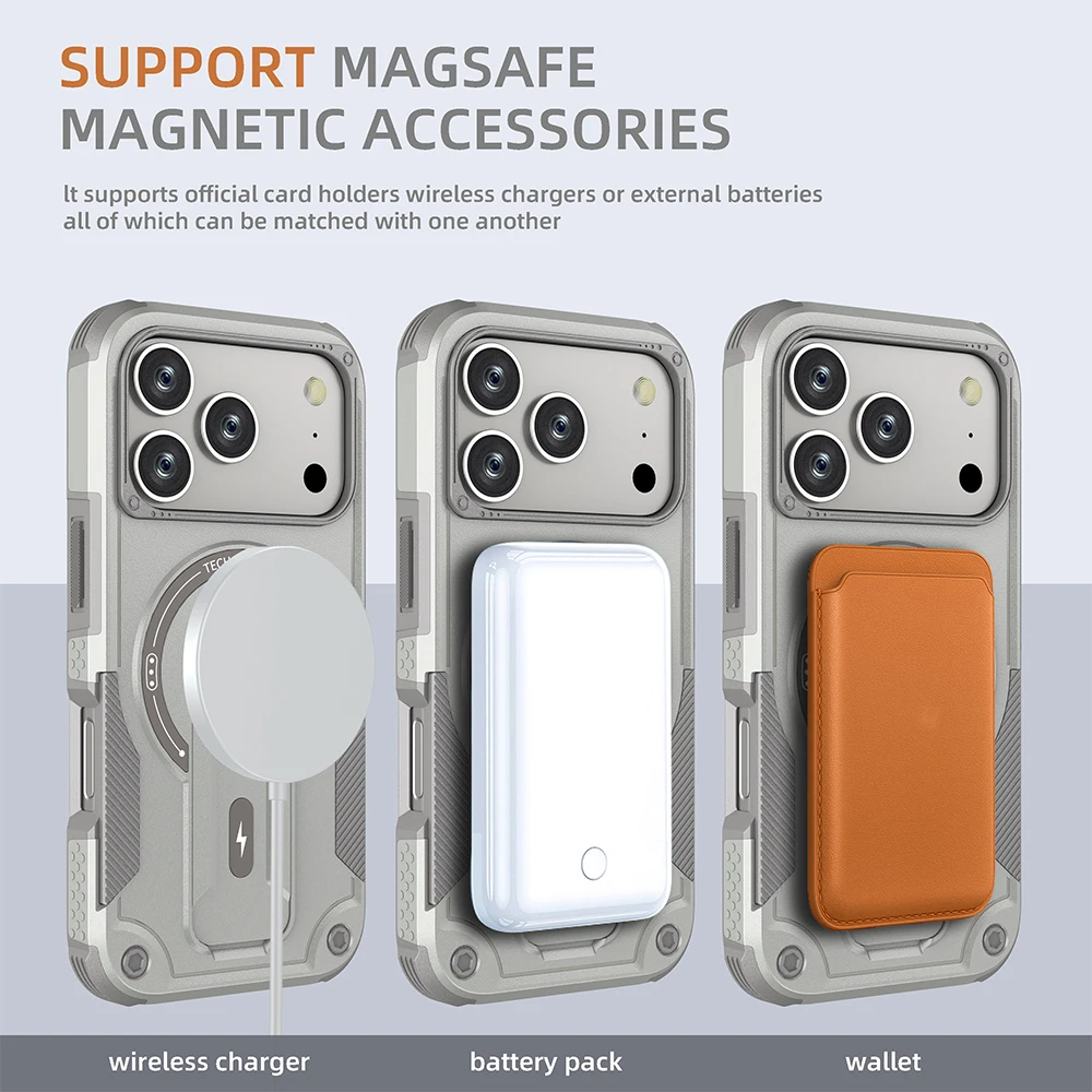 Magnetic Case Compatible Shockproof Protective Shell for iPhone 17 Pro Max 16 15 Plus 14 Pro 13 12 Pro 11 Cover view 5