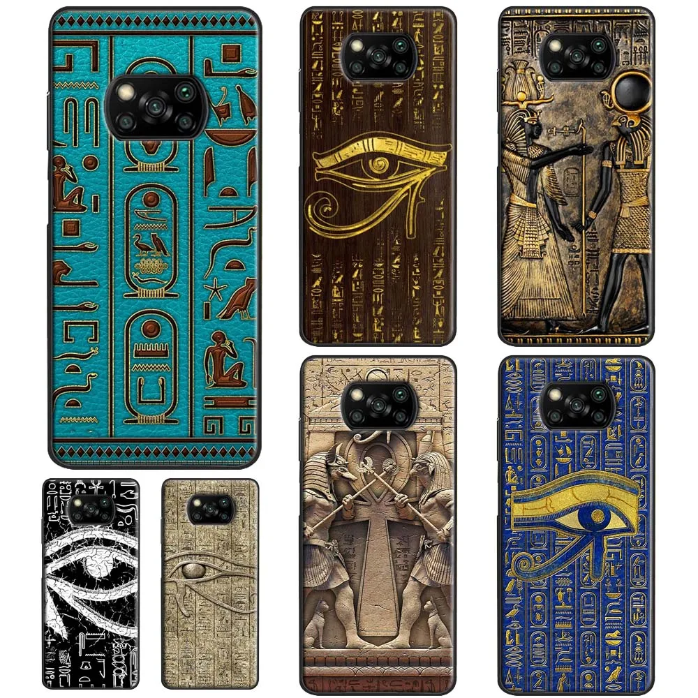 Sacred Eye of Horus Egypt Fresco For POCO X3 Pro M3 F1 F2 F3 Case For Xiaomi Mi Note 10 Lite 9 9T 11T Pro Mi 11 Ultra Cover