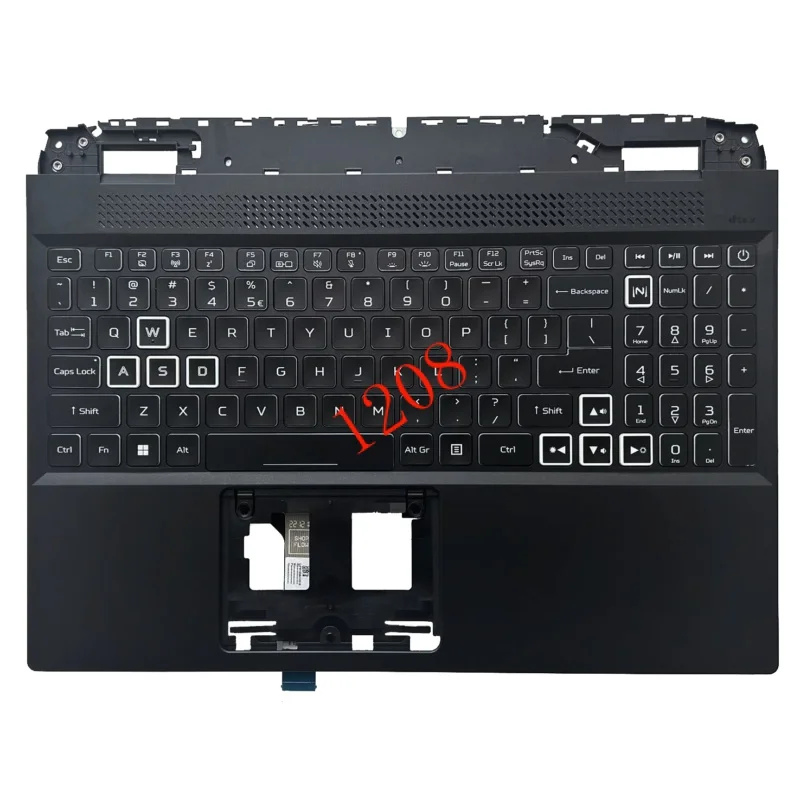 For Acer Nitro 5 AN515-58 AN515-46 N22C1 Palmrest w/Backlit Keyboard &White Keys