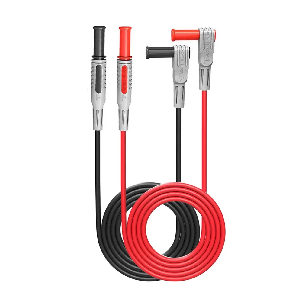 Cleqee P1033 Kabel testowy multimetru Formowany wtryskowo 4 mm wtyk bananowy Linia testowa Prosty do zakrzywionego kabla testowego — zdjęcie 6
