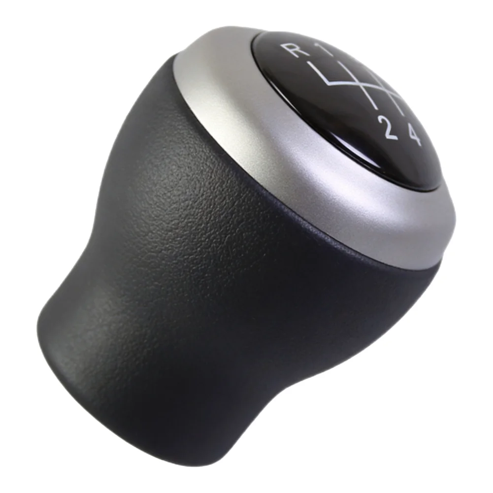 Leather-Finished Gear Shift Knob for KIA For Soul Manual Transmission Models Year Range 2006 to 2012 With Matte Black Appearance