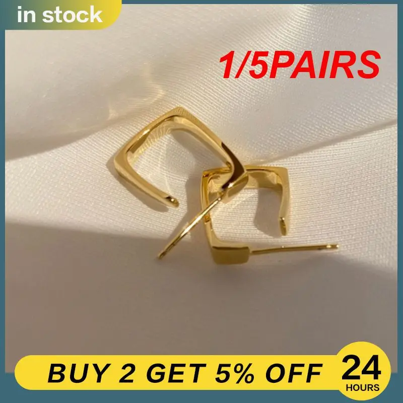 1/5PAIRS Elegant Geometric Earrings Great For Unique Geometric Earrings Fashion Earrings Best Seller Durable Gold Earrings