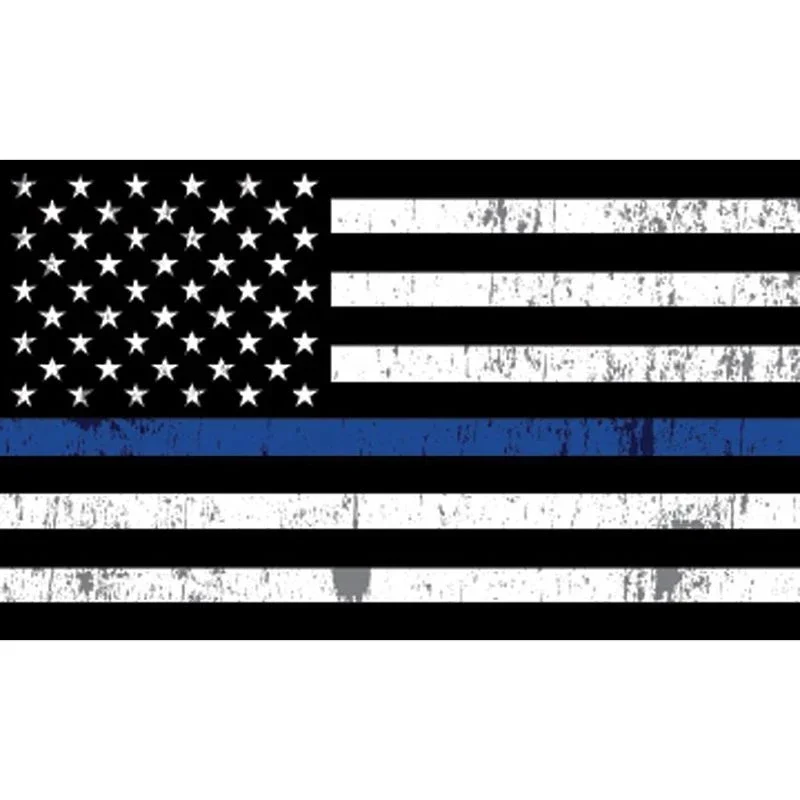 

10Pcs Stickers New American Flag Decal Classic Biker Gear Reflective Thin Blue Line Decal Tattered Sticker