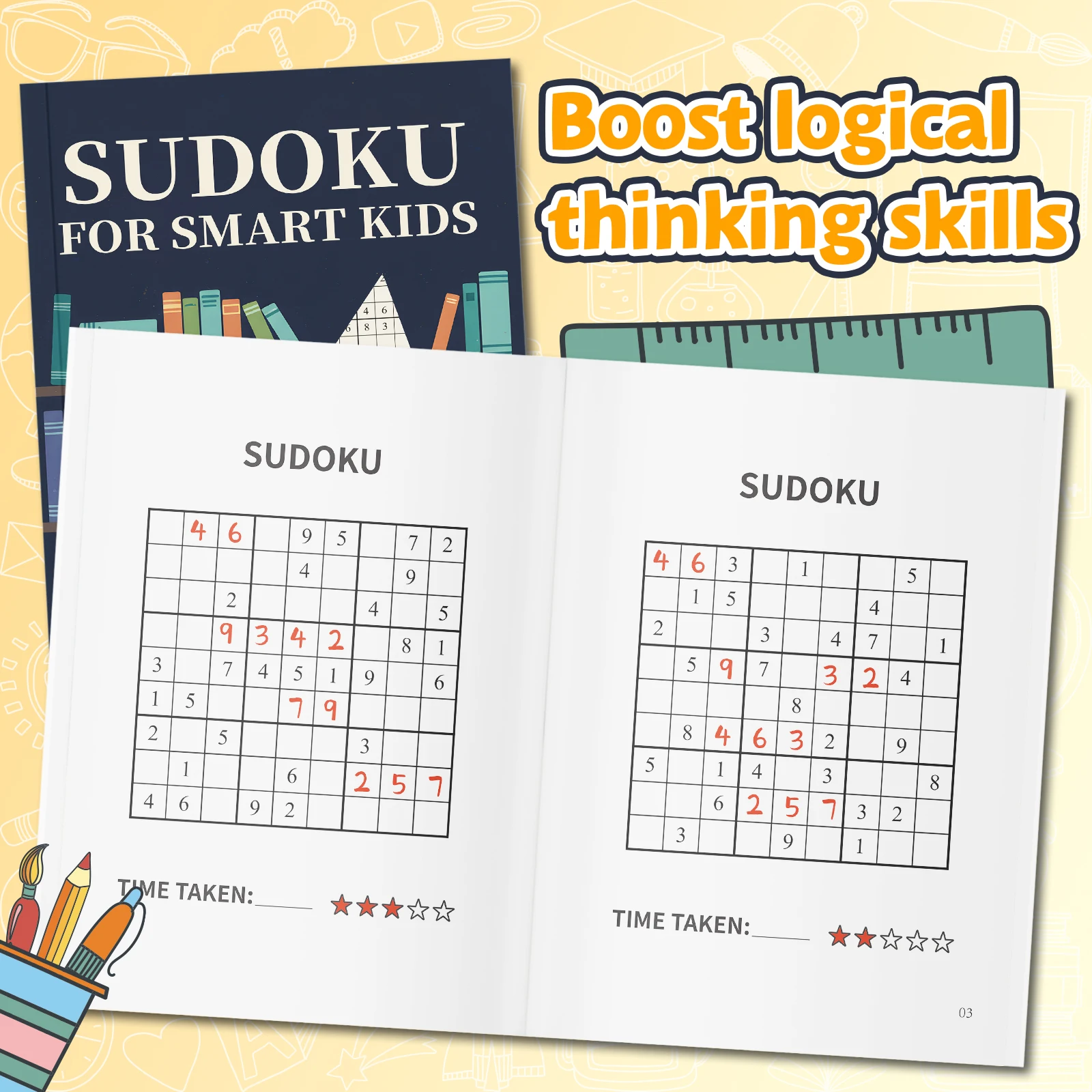 หนังสือปริศนาซูโดกุสำหรับเด็กเ - Free Educational Games For Kids บทวิจารณ์และราคา