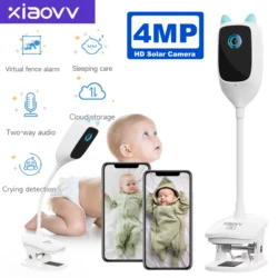 XIAO VV  4MP Baby Monitor Crying Detection Full Color Night Vision 360 degree Rotating WiFi Indoor Network Camera Baby Monitor