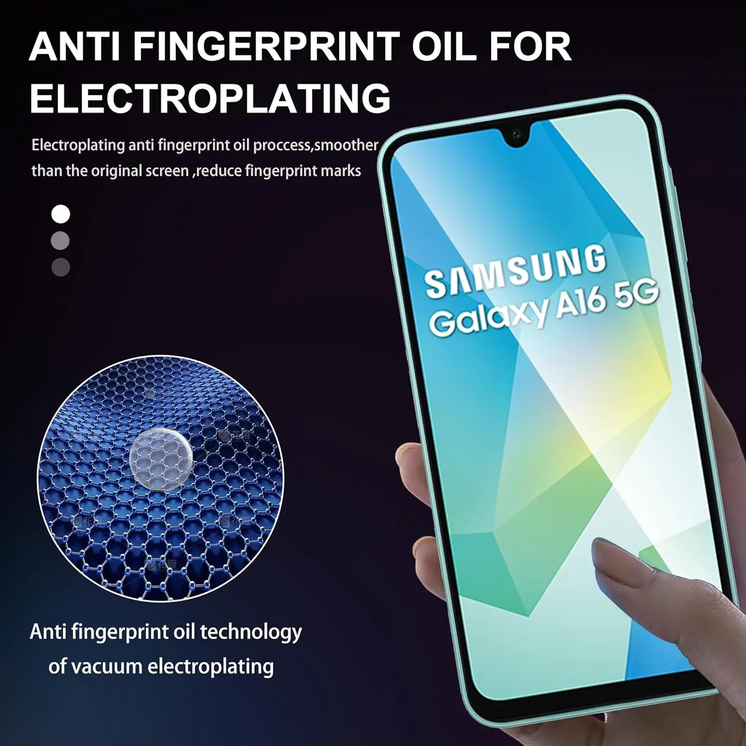 2/4 個 HD スクリーンプロテクター Samsung Galaxy A16 4G/A16 5G 強化ガラスフルカバー防爆保護