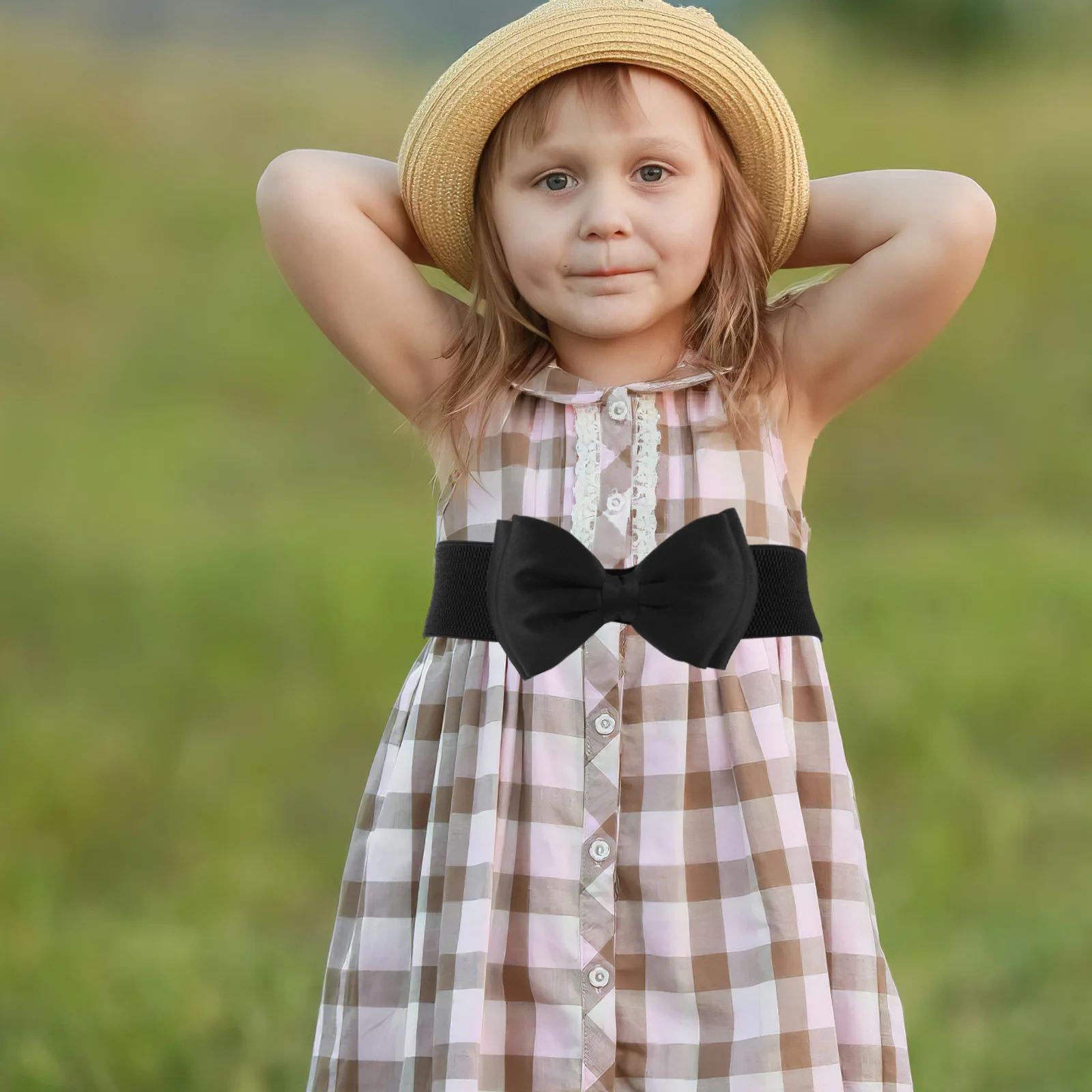 2 قطعة حزام خصر بعقدة على شكل فيونكة من الشيفون المطاطي حزام عريض لملحقات فستان الحفلات القابلة للتمدد 75 سنتيمتر #6