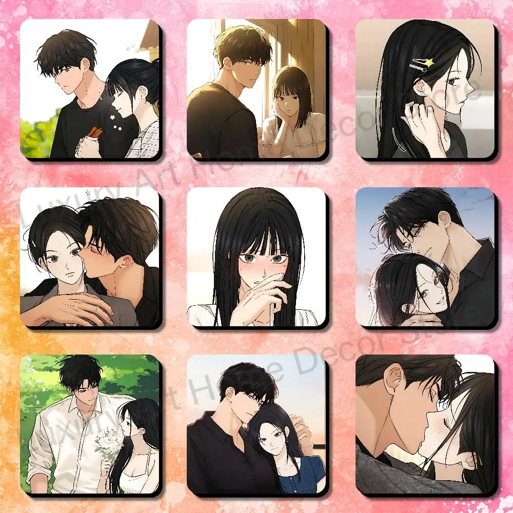 J-Just T-Twilight Manhwa Dimensions 75x75mm Best-Selling Strong Magnetic Fridge Magnets Adhesive to Metal Surfaces