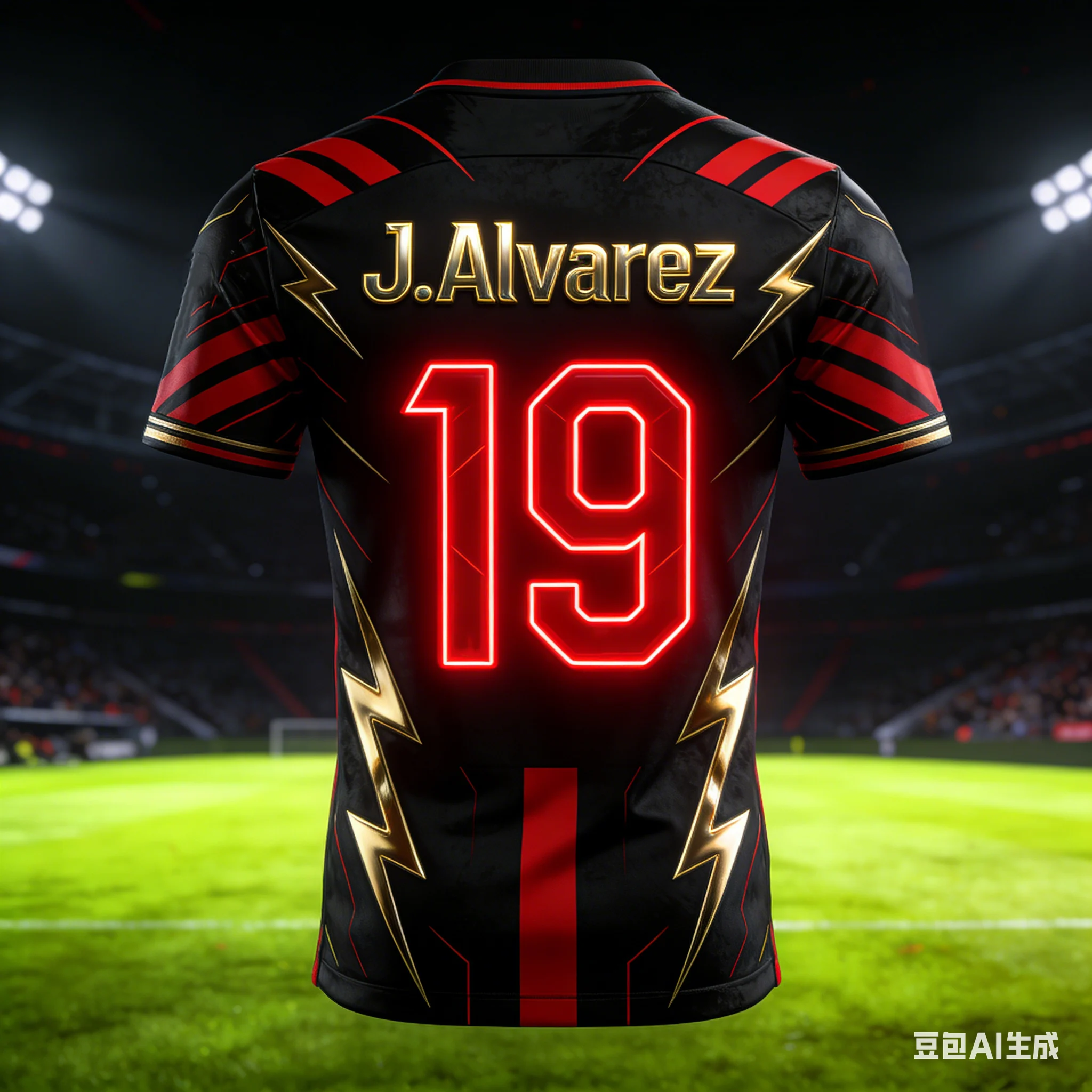 

Alvarez AI-generated #19 Special Edition Soccer Shirt 2026 Men's Quick-drying Breathable Short Sleeve Football Fan Kids Tee Tops