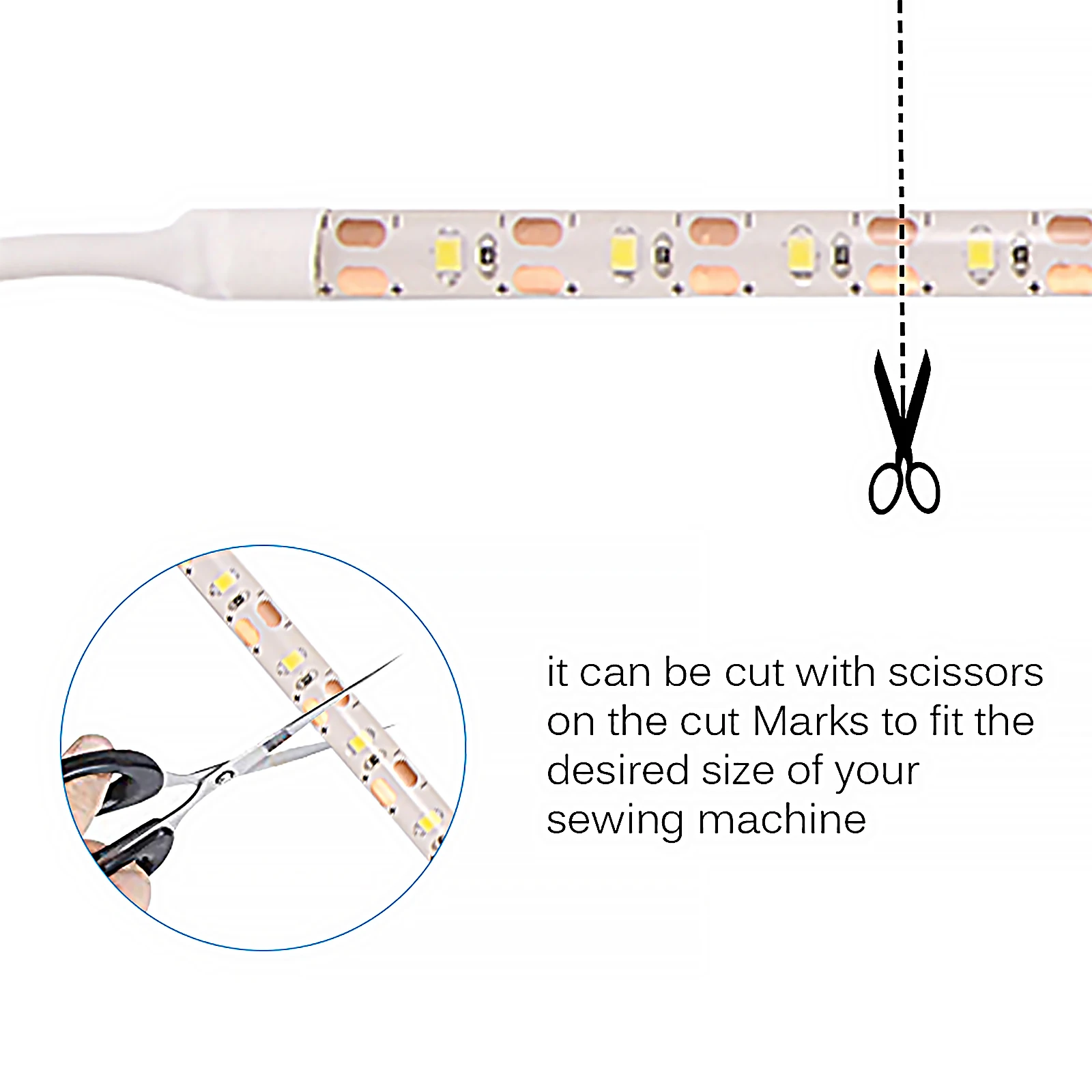 30cm LED maszyna do szycia listwa oświetleniowa zestaw SMD 2835 biały USB zasilany z przełącznikiem dotykowym taśma oświetleniowa do szafki na