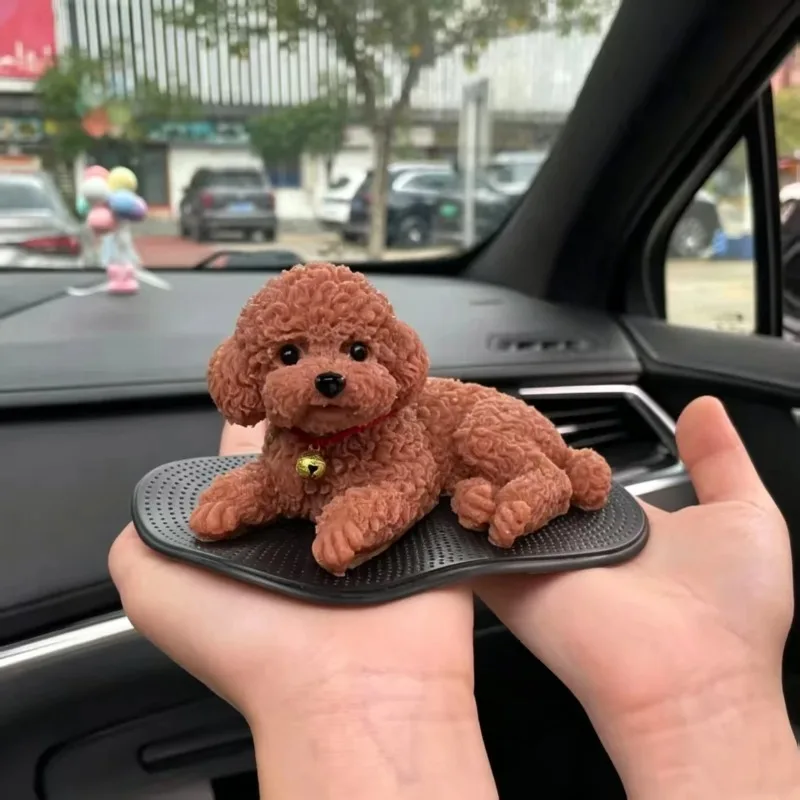 Auto-Dekorationsartikel aus Silikon: Teddyhund, Simulations-Haustier-Zubehör, Gadget-Halter, Mittelkonsolen-Automobil-Dekoration, Neu – Detail 5