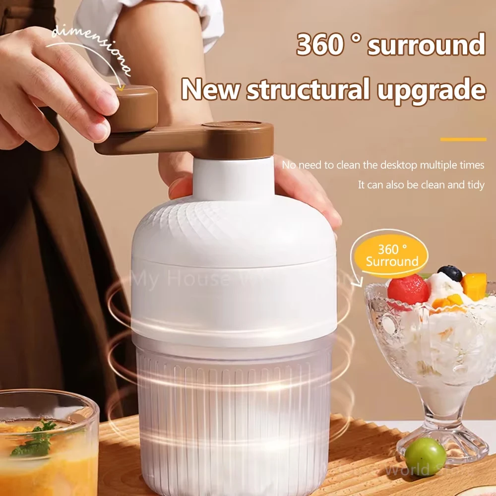 Manual Hand Crank Ice Shaver Machine Snow Cone Maker Shaved Ice Crusher Household Commercial Snowball Maker Kitchen Gadgets