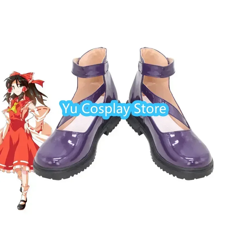 

Yu-Cosplay Hakurei Reimu обувь для косплея обувь из искусственной кожи Хэллоуин карнавальные ботинки реквизит для косплея на заказ