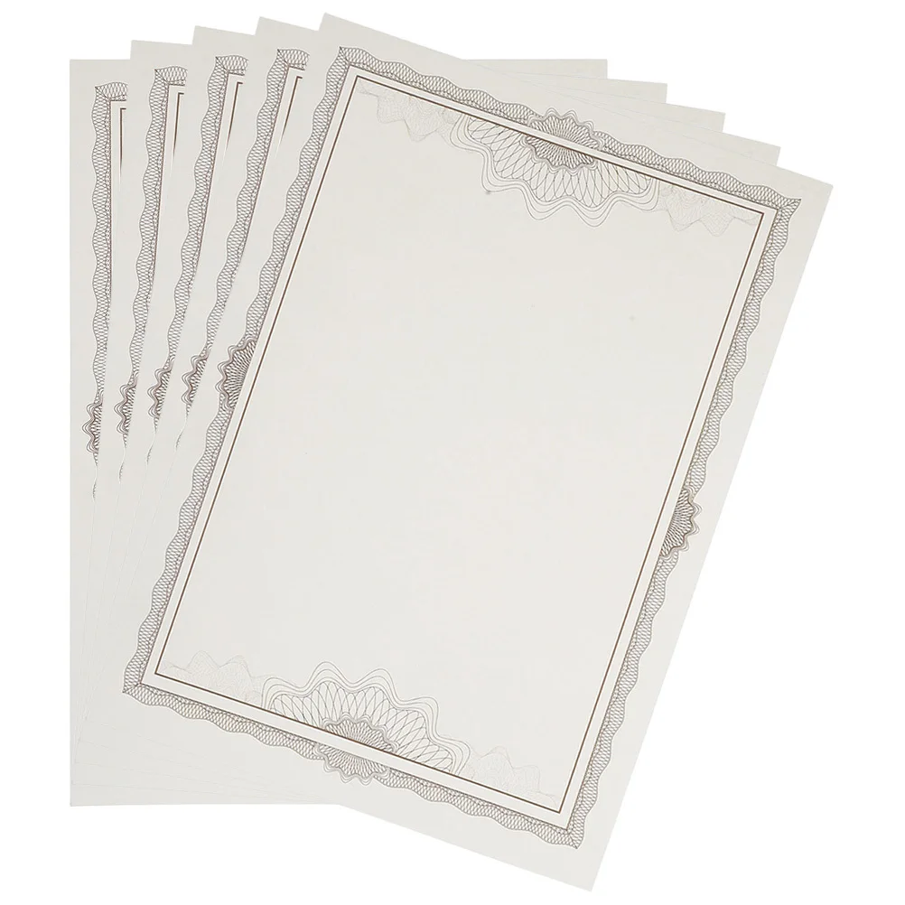 

5pcs Blank School Award Certificate Printable Writable Diploma Certificate Paper For Appreciation Sports Graduation