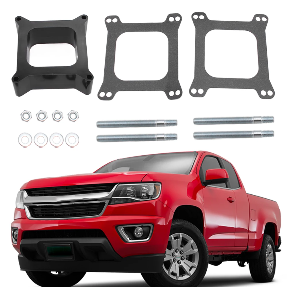 

Black Carb Spacers Replacement Phenolic Carburetor Spacer Square Open Center Carb Spacer for Holley for Chevy 4BBL SBC BBC Carb