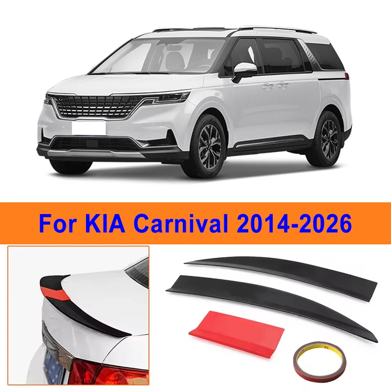 

For KIA Carnival 2014-2026 3-Section ABS Rear Trunk Spoiler 115-125cm Adjustable Sports Decor Top Wing Car Exterior Parts