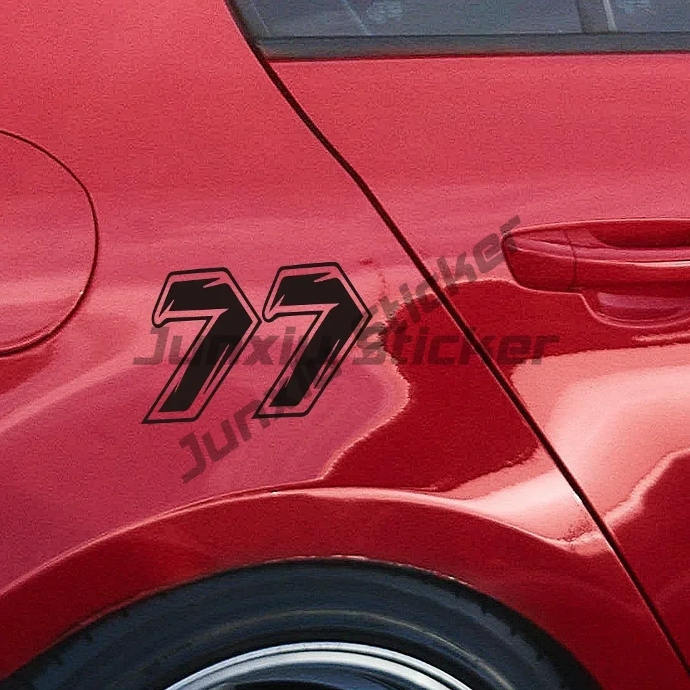 

Vinyl Car Sticker with Number 77, JDM Stickers, Body Decoration on Auto, Motorcycle Accessories, Decal, Fashion