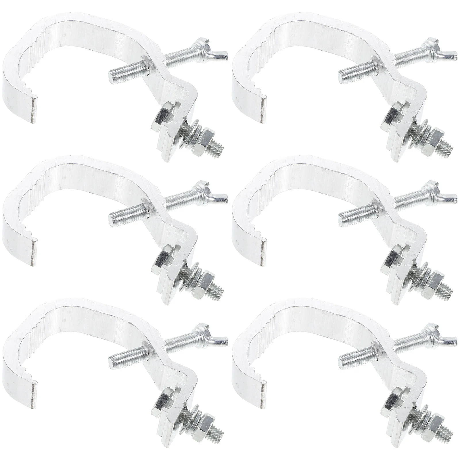 6 Pcs Stage Lights Hooks Alloy Truss O-clamp Heavy Duty Moving Clamps Metal Camp