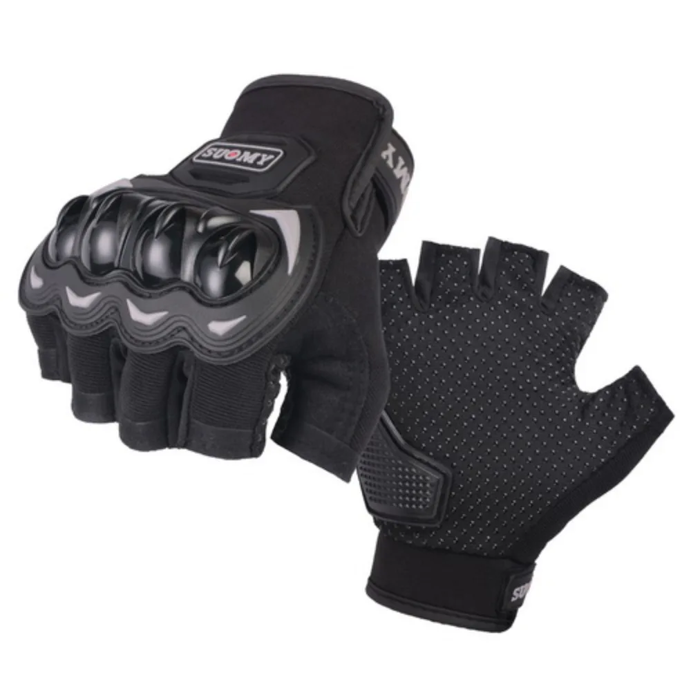 قفازات ركوب الدراجات النارية قابلة للتنفس للرجال - معدات واقية لركوب الدراجات النارية الصيفية بنصف أصابع صيفية مقاومة للصدمات #3