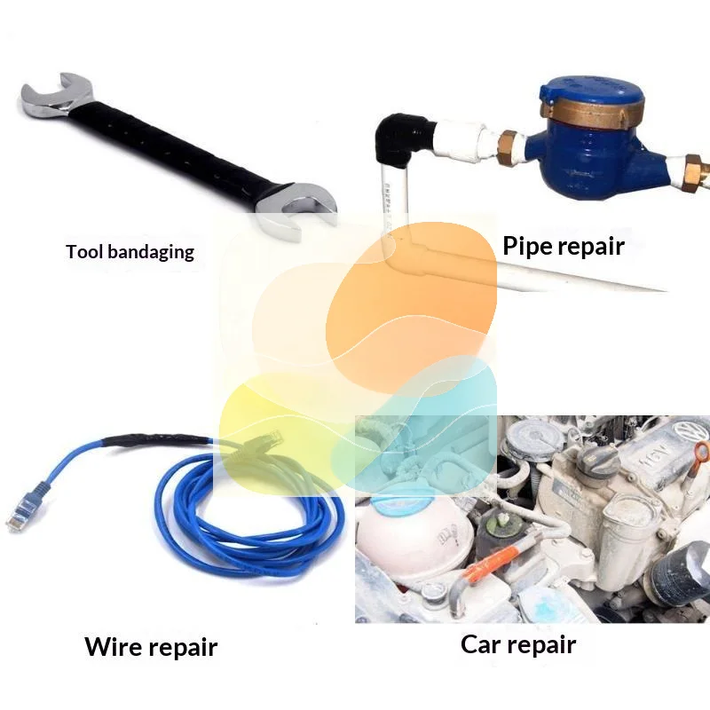 Red Self-Fusing Silicone Tape UV Resistant Waterproof Self-Sealing for Exterior Pipe Emergency Repair