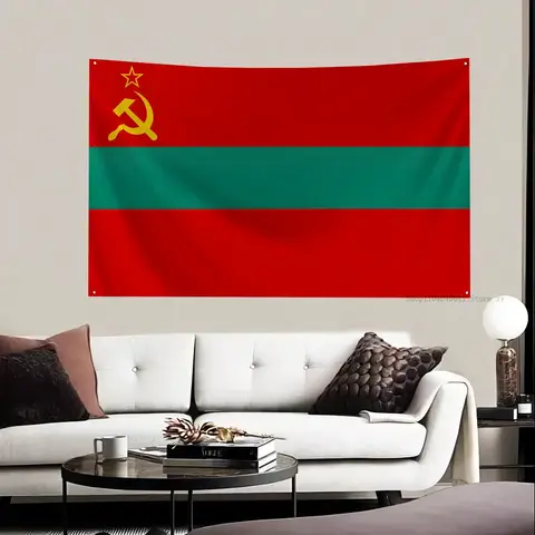 Transnistria Moldavia Flag Banners Four Hole Flag Polyester Outdoor Decor Room Aesthetic