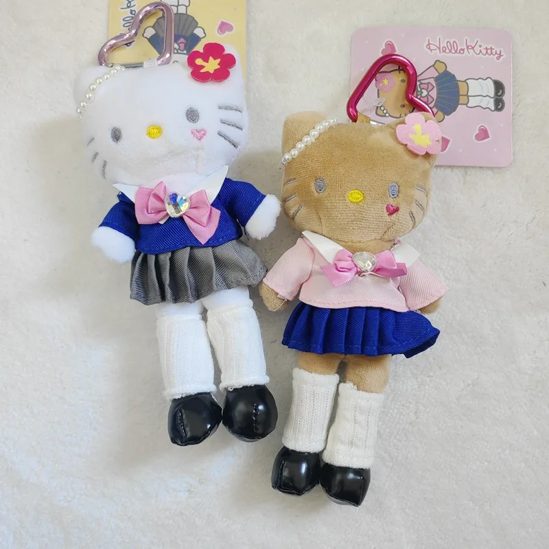 ตุ๊กตาเฮลโลคิตตี้ ซีรีส์น่ารัก ชุดกระโปรงขายาว แมว จี้ห้อยกระเป๋า ตุ๊กตาขนนุ่ม ของขวัญพวงกุญแจ