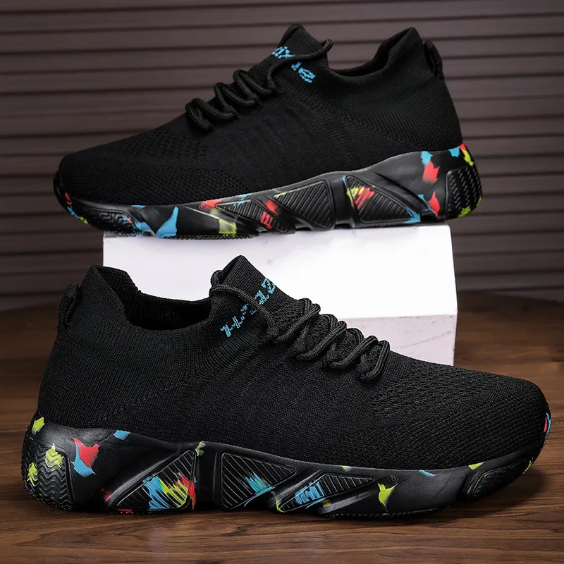 

Men's Sports Shoes Lightweight Breathable Thick Soled Mesh Casual Shoes Wear-resistant Summer Outdoor Running Shoes for Women