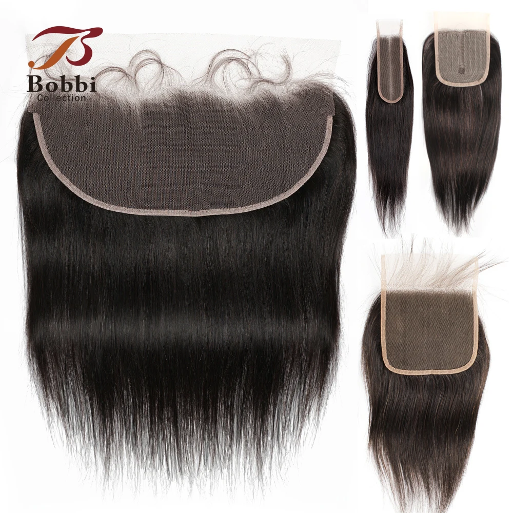 1pc 100% Human Hair Lace Frontal Closure 5x5 4x4 2x6 13x4 13x6 Lace Closure Free Part Pre-Plucked Transparent Lace Straight