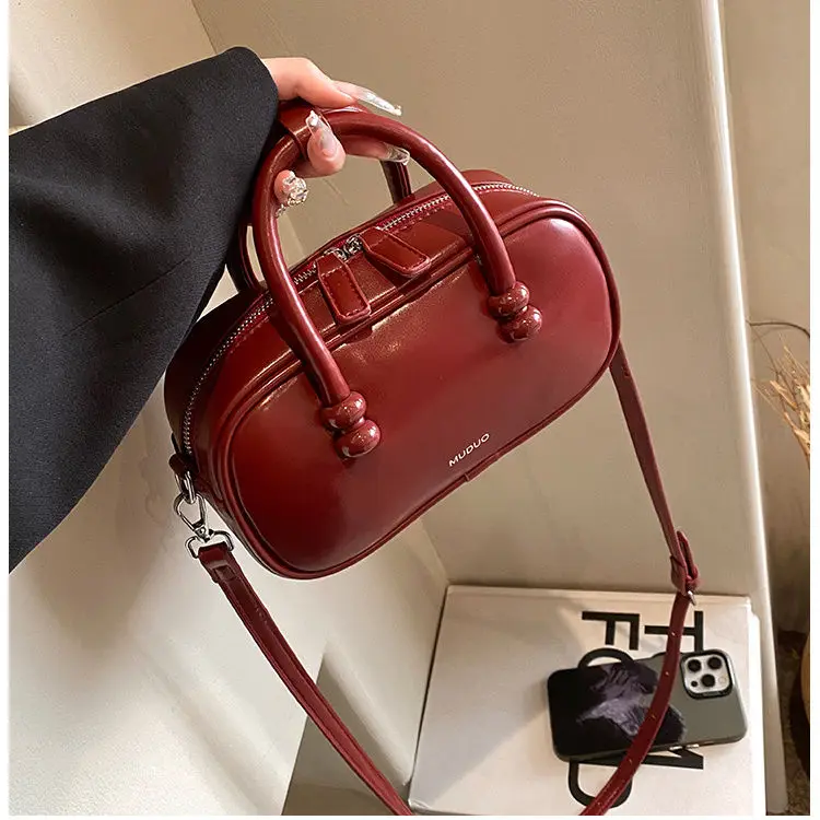 JIAERDI Vintage Red Y2k Hand Bag Purse Women High Street Handle Chic Leather Casual Crossbody Bags Female Retro Bolsos Aesthetic