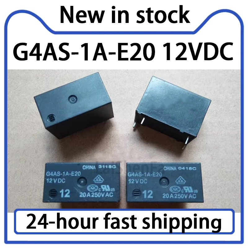1PCS G4AS-1A-E20 12VDC Relay 4-pin 20A Stock
