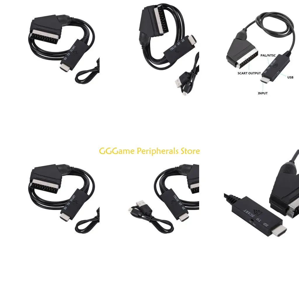 

U55B HDTV to SCART Converter Digital Video HDTV to Analog Video Adapter Support 1080P