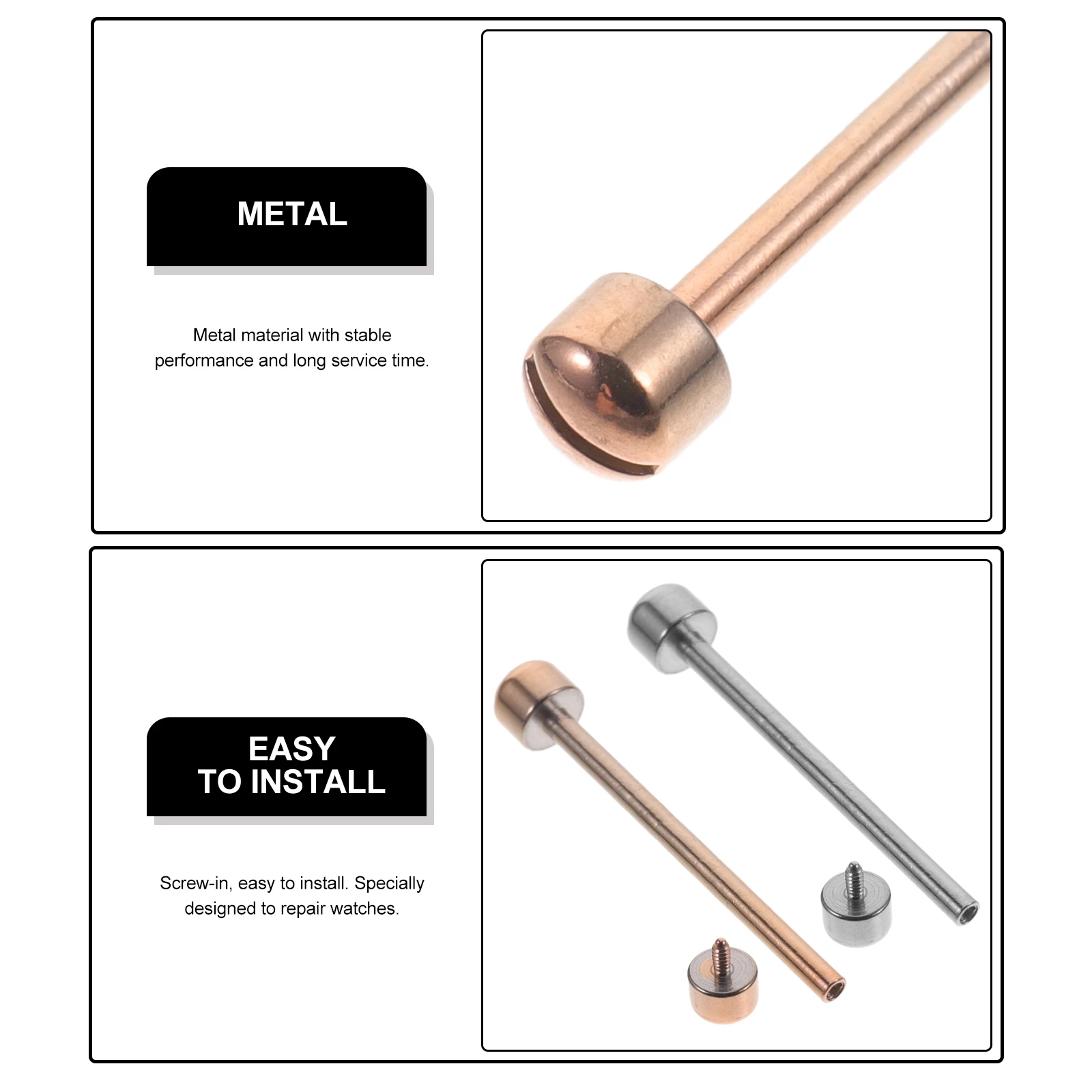 

2 Pcs Connector Watch Connection Rod Band Strap Link Bars Metal Pins for Watches