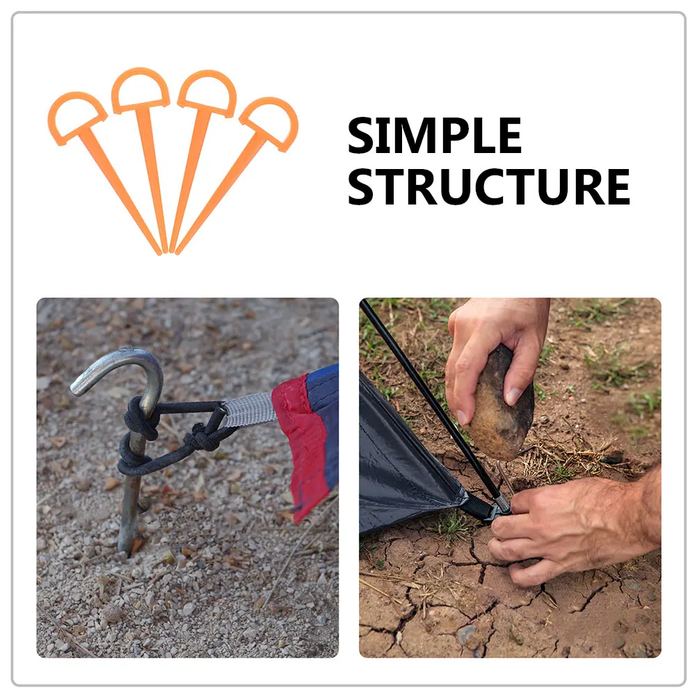 

12Pcs Durable Plastic Tent Stakes Heavy Duty Camping Tent Pegs for Anchoring Tents Tarps Yard Use Bouncy Castle Pegs