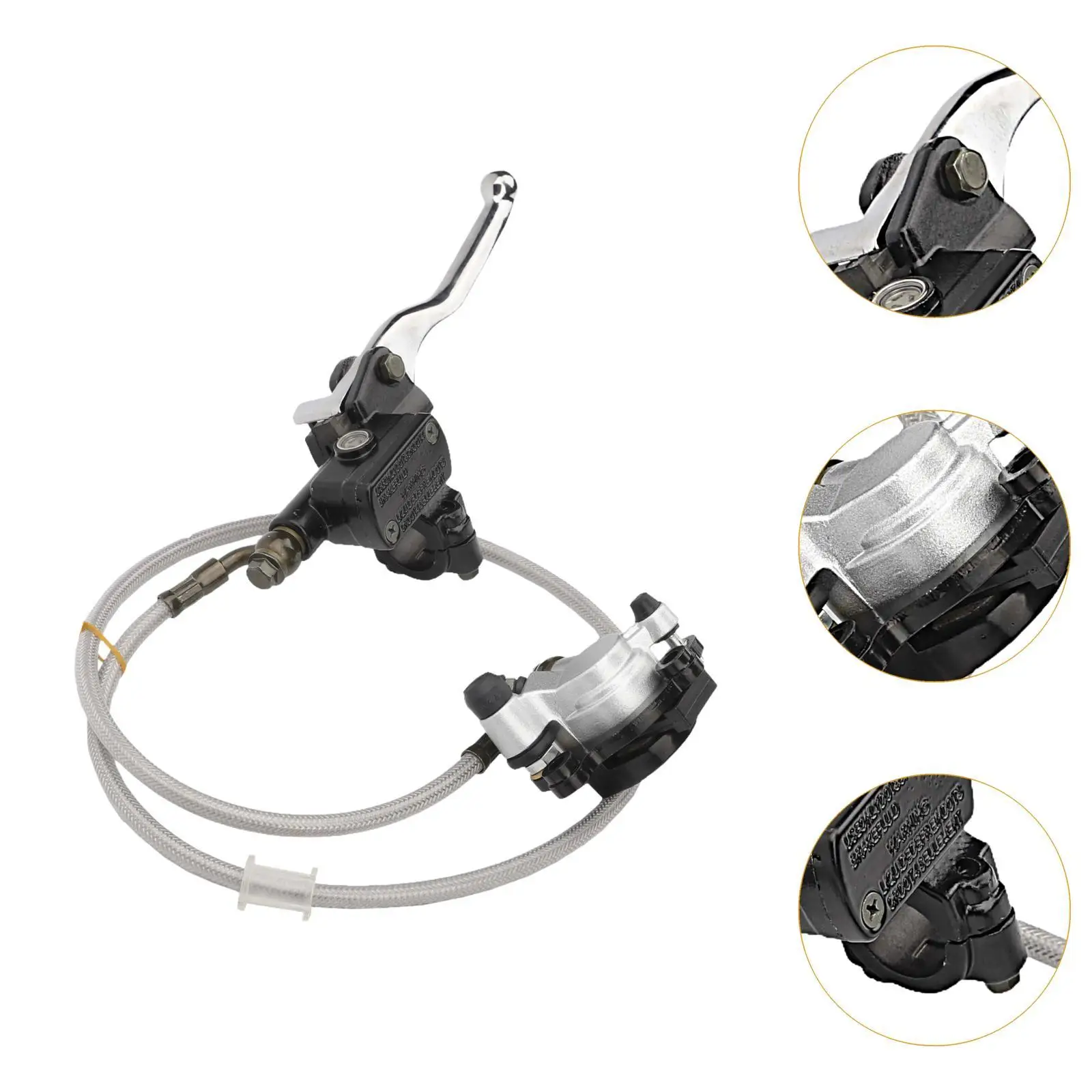 Rear Disc Hydraulic Brake Caliper Master Cylinder Set for Off Road Motorcycle 47cc 49cc Accessories