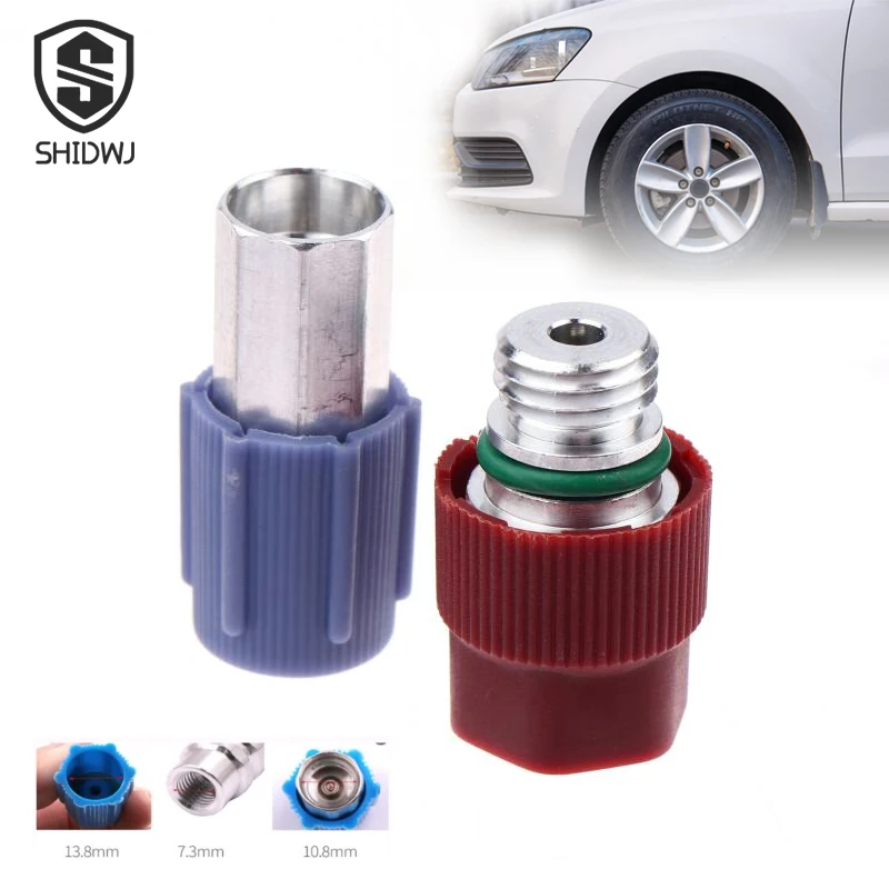 2Pcs/1Pair Air Conditioning Hd Nd Adapter Connections R134a For Opel VW Seat Nd Adapters Und 357820795H Car Parts Accessories