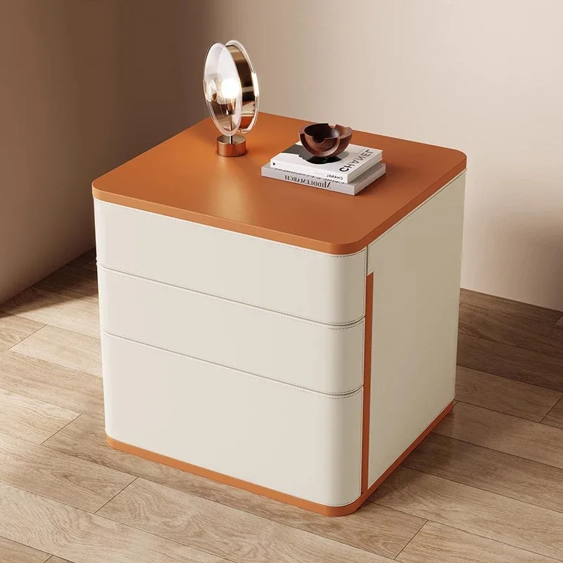 Elegant Aesthetic Night Table Storage Drawer Modern Minimalist Nightstand Design Comodini Camera Letto Bedroom Furniture
