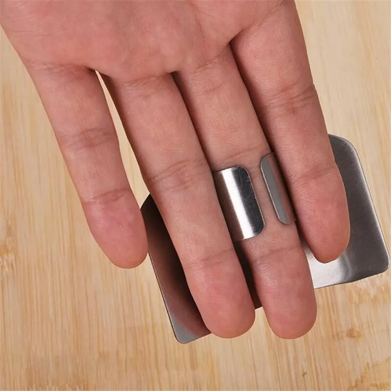 Stainless Steel Finger Guard Finger Hand Cut Hand Protector Knife Cut Finger Protection Tool Kitchen Cooking Knives Accessories