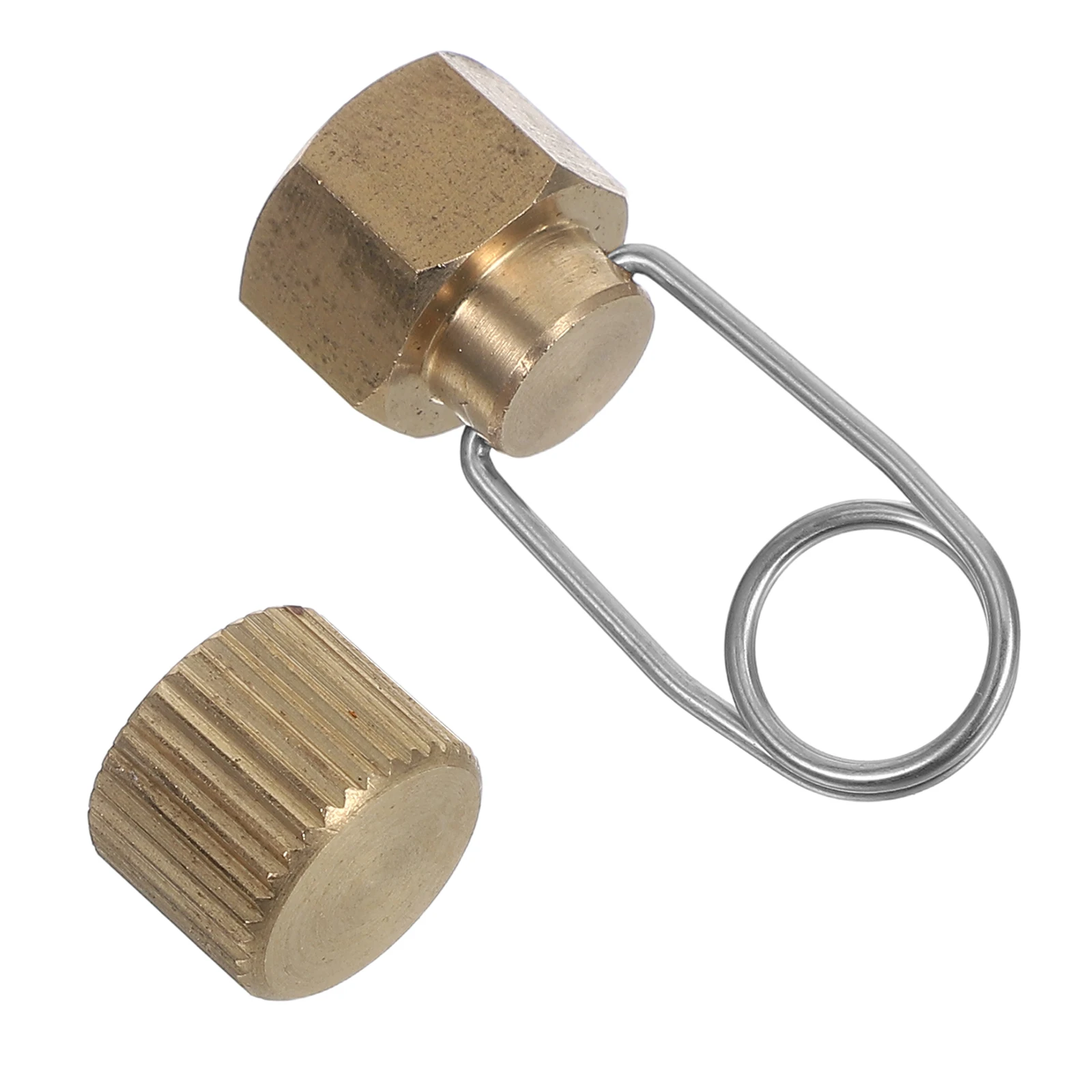 

2pcs Flat Gas Tank Plug Copper Cover Refill Propane Cap Adapter Tube Sealed Cylinder Protect BBQ Camping Kitchen