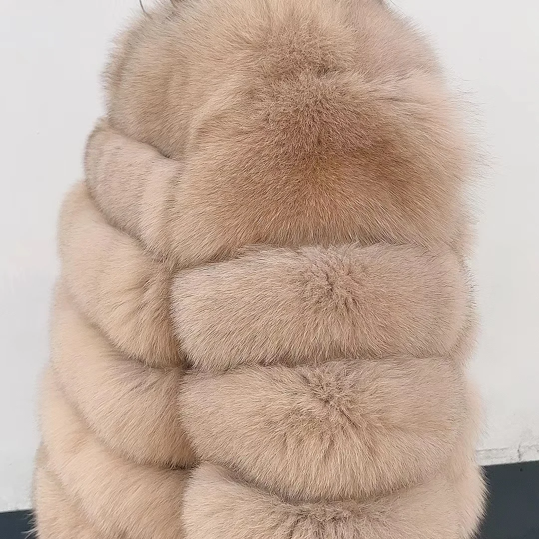 100% Natural Fur Jacket Real Fur Coat Winter Jacket Women Natural Fox Fur Luxury Fashion 50cm Short Jacket Wholesale Hot 2022