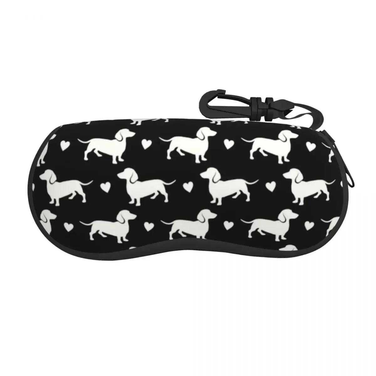 Sausage Wiener Badger Dogs Sunglasses Soft Case Neoprene Zipper The Dachshund Shell Eyeglass Case Protective Box For Glasses