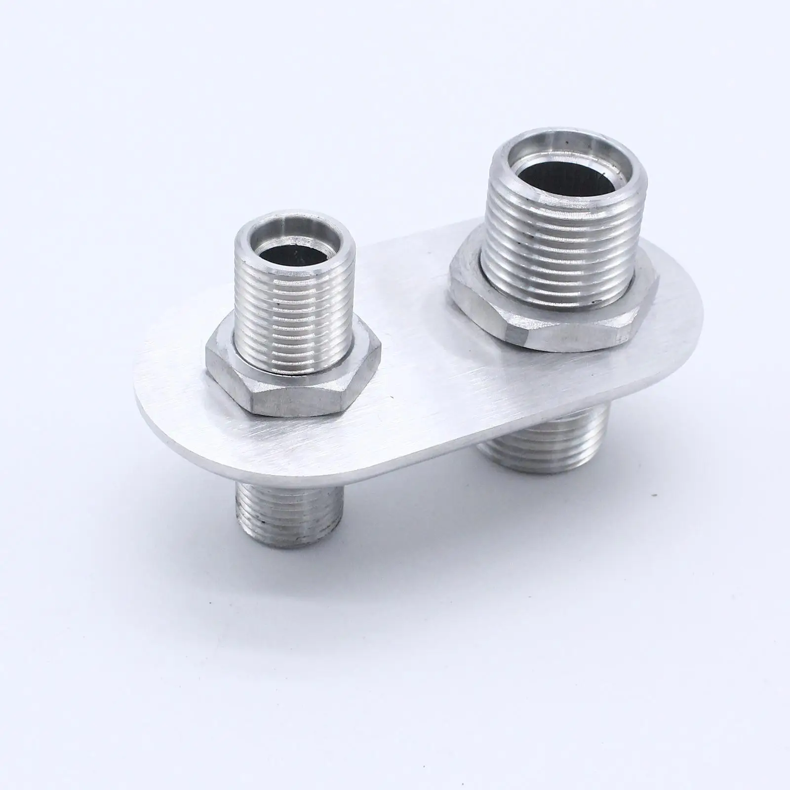 Car 2 Port Air Condition Heater Fitting Billet Aluminum Universal Accessories Simple Installation Polished Replacement