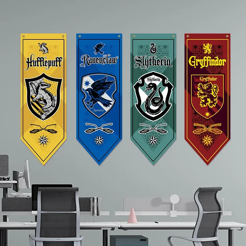 40x120cm Hogwarts Decorative Flag Harries Potters Magic Academy Gryffindor Slytherin Banner Party Supplies Movie Decoration Gift