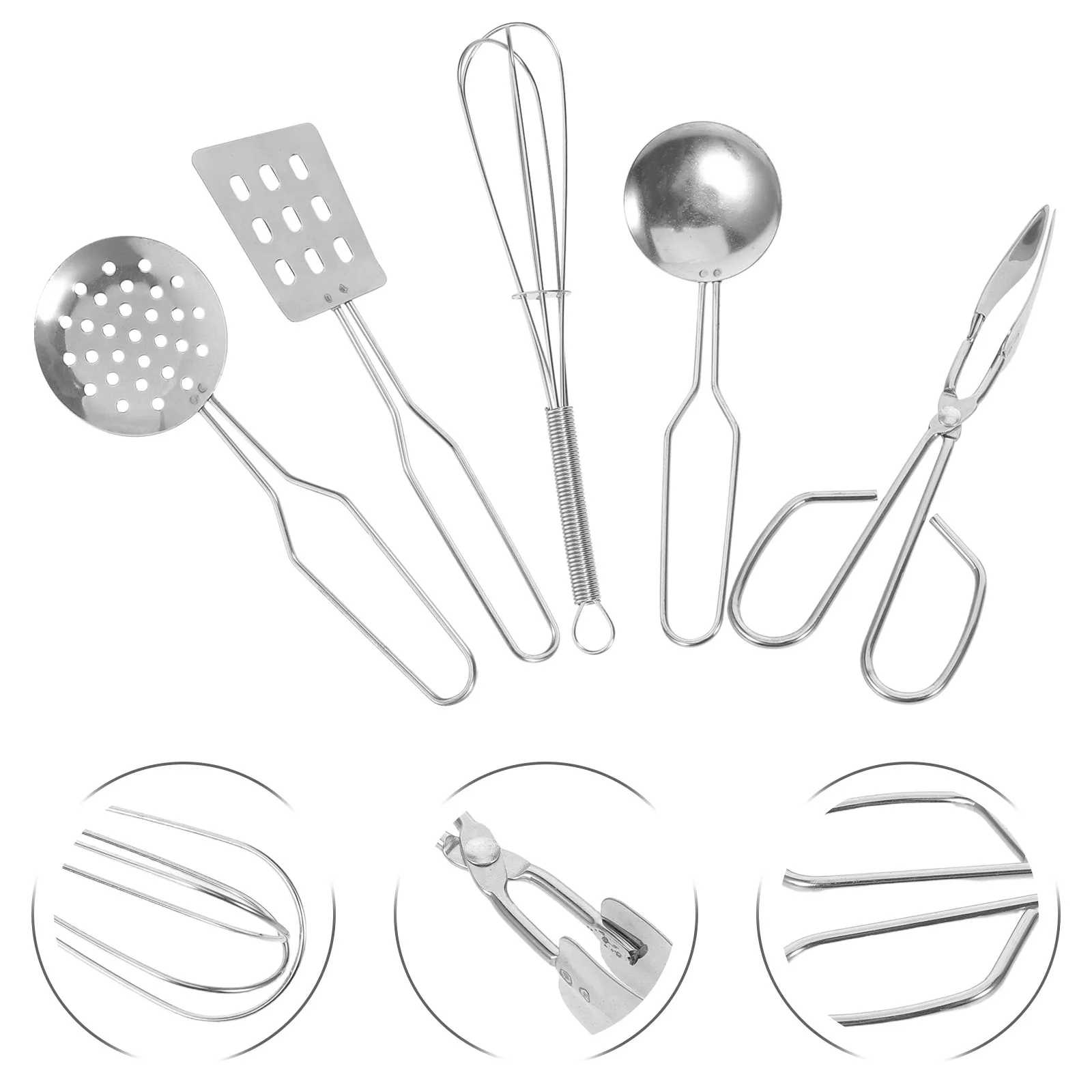 1Set Mini Kitchen Utensils Set for Kids Realistic Pretend Play Cooking Tools Children Kitchen Accessories Role-Playing Learning