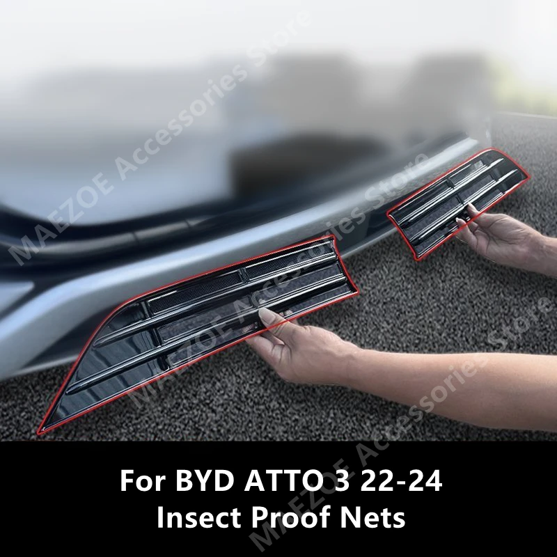 For BYD ATTO 3 22-24 Snap On Installation Of Insect Proof Nets,Car Exterior Modification Protection Accessories Refit