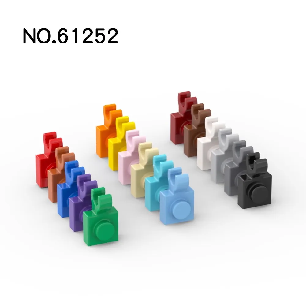 20pcs MOC Parts 61252 Plate Special 1 x 1 with Clip 6019 Compatible Bricks DIY Assmble Building Blocks Particle Kid Brain Toy