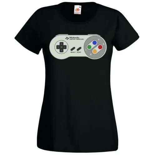 Youth Designz SNES Damen T-Shirt Nerd PS Gaming Spiele Konsole Geek Lustig Fun