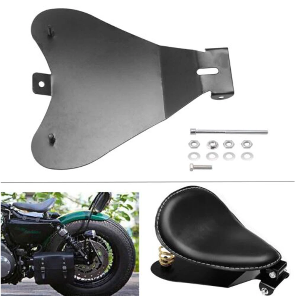 Motorcycle Black Solo Seat Baseplate Bracket Support Holder Mounting Kit Base Plate Brackets For Harley Sportster Bobber Honda