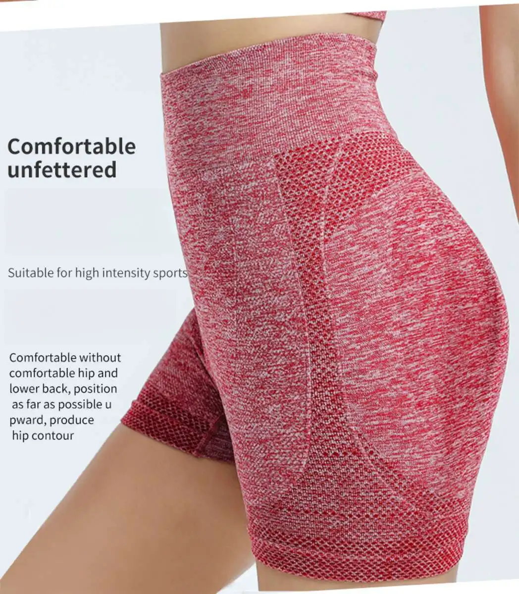 Ψηλόμεση στενή φόρμα γιόγκα, γυναικείο σορτς με ροδακινί γλουτούς, αθλητικό γιλέκο συγκέντρωσης, σετ 2 τεμαχίων που στεγνώνει γρήγορα_voghion.com